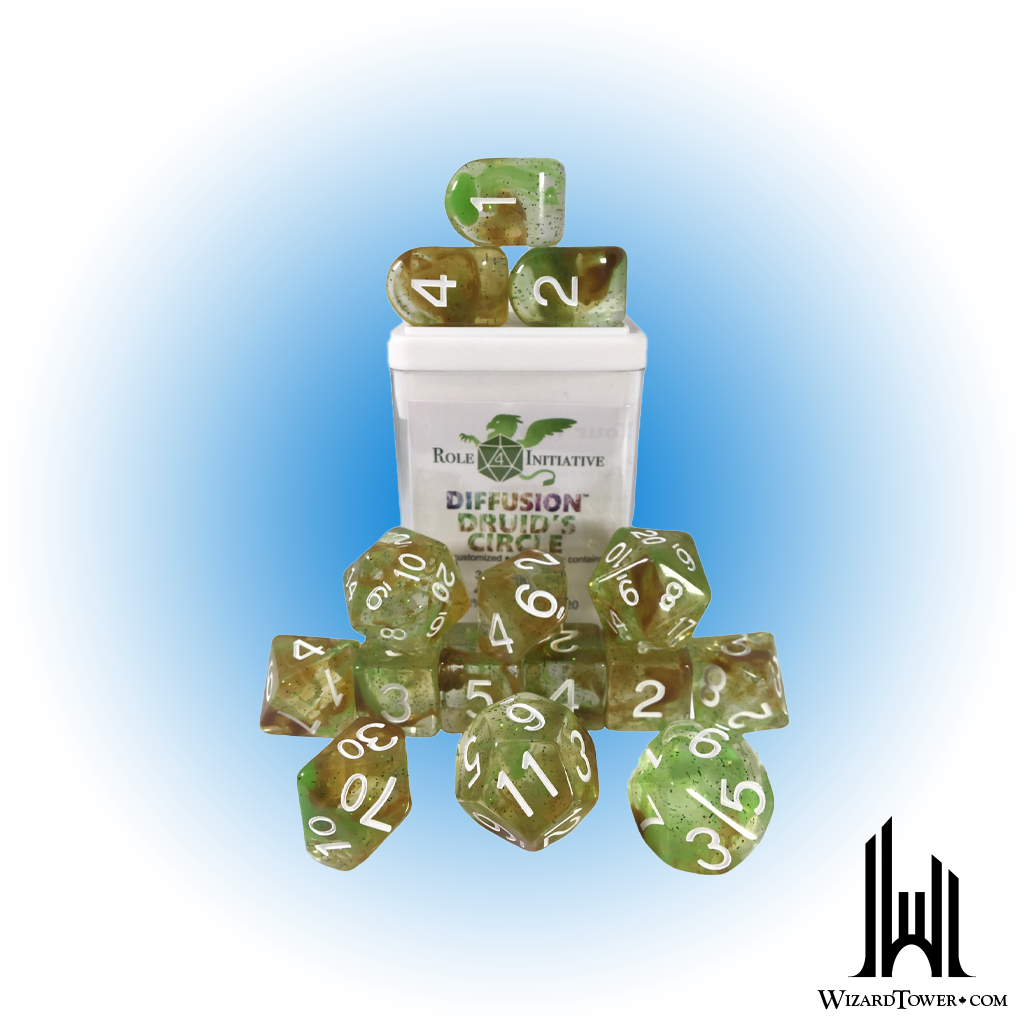 SET OF 15 DICE: DIFFUSION DRUIDS CIRCLE SPECIAL
